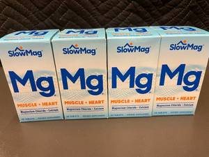 lot 27 image: Lot of 4 SlowMag Magnesium Chloride  Calcium Dietary Supplement 60 Tablets