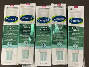 lot 51 image: Lot of 5 Cetaphil Gentle Clear Triple-Action Acne Serum 1 fl oz Bottles