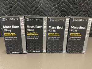 lot 69 image: Lot of 4 Nugenix Maca Root 500mg 60 Capsules Each Sealed