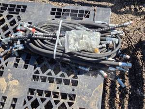lot 15 image: Hydraulic Hose and Fitting Set with Various Accessories