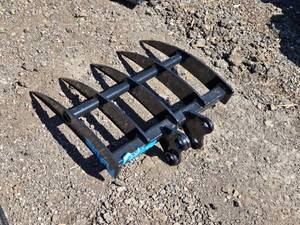 lot 24 image: New Mini Excavator Grapple Rake Attachment approximately 24 inches wide