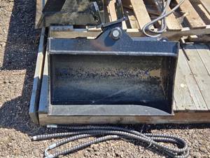 lot 26 image: New Mini Excavator Tilting Bucket approximately 24 inches wide