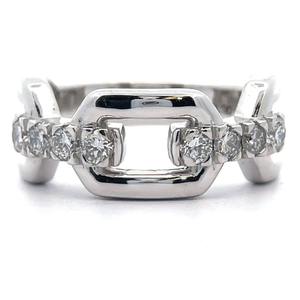 lot 55 image: NEW Chic 0.50 Carat Diamond Open Chain Link Ring VIDEO