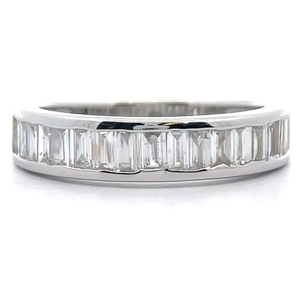 lot 56 image: NEW 1 Carat Diamond Baguette 12 Eternity Channel Ring VIDEO