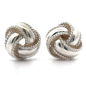 lot 58B image: Textured Love Knot Ribbon Earrings VIDEO