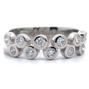 lot 57 image: NEW 0.50 Carat Diamond Bubble Bezel Ring VIDEO