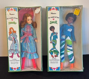 lot 59 image: Hasbro The World of Love Flower and Soul Dolls in Original Packaging