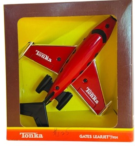 lot 75 image: Vintage Tonka Gates Learjet 924 in Original Packaging 9 Inches