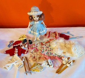 lot 183 image: Vintage Doll and Accessories