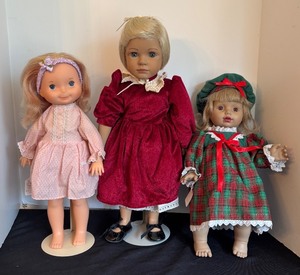 lot 136R image: Set of 3 Vintage Dolls by Heidi Ott, Playmates Toys and Fisher Price