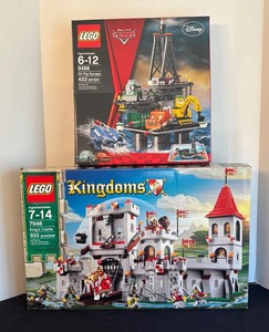 lot 238 image: Lego 7946 Kingdoms Kings Castle and 9486 Disney Cars Oil Rig Escape Sets