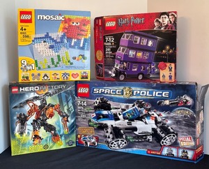 lot 275 image: Collection of 4 Lego Sets Mosaic, Harry Potter, Space Police, Hero Factory Rotor