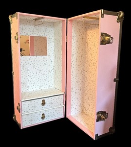 lot 344 image: American Girl Wardrobe Trunk with Drawers and Mirror