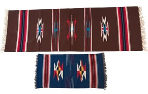 lot 399 image: Set of 2 Southwestern Style Woven Tapestries