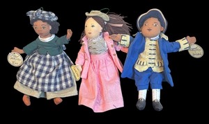 lot 410 image: Set of 3 Colonial Williamsburg Dolls Margaret, Eve, and Bristol