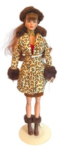 lot 493 image: 2000 Jakks Pacific Fashion Doll with Leopard Print Outfit