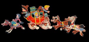 lot 571 image: Vintage Cowboy Stagecoach and Horse Wall Decor