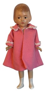 lot 519 image: Vintage Composition Doll in Pink Dress