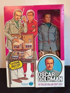 lot 525R image: Oscar Goldman Action Figure with Exploding Briefcase by Kenner