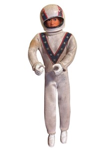lot 19D image: Vintage Evel Knievel 7 Inch Action Figure with Helmet
