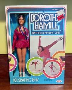 lot 22D image: LR - Dorothy Hamill and Her Ice Skating Rink Poseable Doll in Box