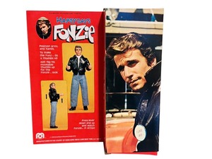 lot 38D image: Vintage Happy Days Fonzie 8 Inch Action Figure with Moving Arm Mechanism