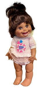 lot 389 image: Vintage Baby Face Doll 13 Inch Brunette