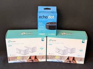 lot 229 image: New Echo Dot and Smart Plugs