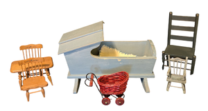 lot 649 image: Variety of Vintage Doll Furniture