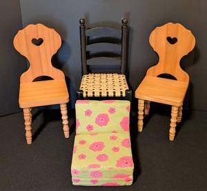 lot 655 image: Assorted American Girl Doll Chairs