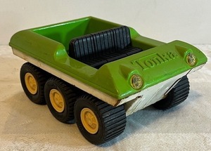 lot 104N image: Vintage Green Tonka Ruff Rider Dune Buggy Toy Vehicle