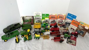 lot 115N image: Collection of Model and Toy Farm Equipment and Tractors