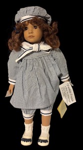lot 724R image: LL - Heidi Ott Faithful Friends Doll in Striped Outfit with Tags