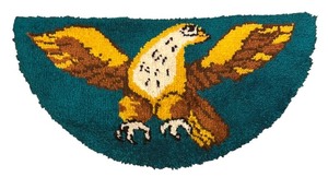 lot 725R image: LL - Vintage Latch Hook Eagle Rug