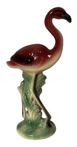 lot 733R image: LL - Vintage Porcelain Flamingo Figurine