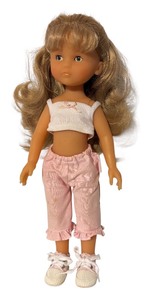 lot 749R image: LL - Vintage Corolle Doll with Pink Outfit and Shoes