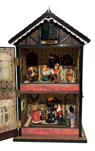 lot 754R image: LL - Holiday Classics Wind-Up Animated House