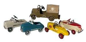 lot 760R image: LL - Collection of 5 Hallmark Kiddie Car Classics Diecast Pedal Cars