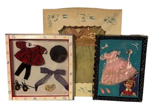 lot 767R image: LL - Collection of Vintage Boxed Doll Clothing Sets by Effanbee, Penny Brite and More