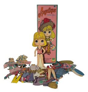 lot 787R image: LL - Vintage Angelique Paper Doll Set with Wardrobe