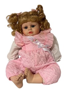 lot 799R image: LL - Heritage Mint Porcelain Doll in Pink Outfit