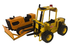 lot 801R image: LL - Vintage Tonka Bulldozer and Forklift Die-Cast Toy Vehicles