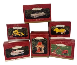 lot 808R image: LL - Set of 6 Hallmark Keepsake Ornaments - Tonka, Kiddie Car Classics, and More