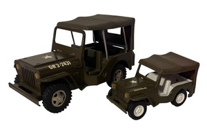 lot 823R image: LL - Set of 2 Tonka Military Jeeps Diecast Models