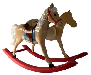 lot 698H image: LR - Vintage Bitty Baby Musical Rocking Horse Toy