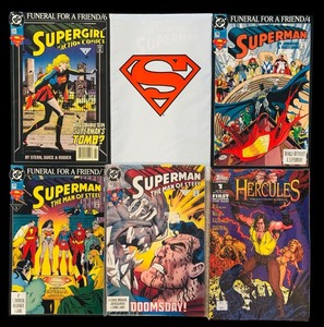 lot 701H image: DR - Collection of 6 Vintage Comics Including DC Superman Funeral for a Friend Series and Hercules