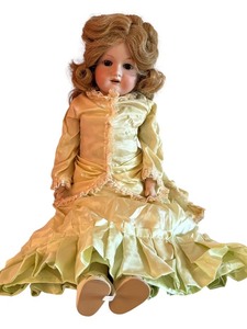 lot 12X image: K - Antique Armand Marseille Bisque Doll with Dress