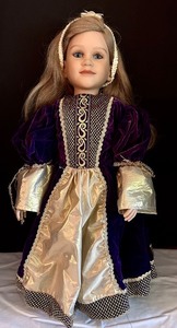 lot 544C image: K - 1997 My Twinn Doll in Purple and Gold Velvet Dress