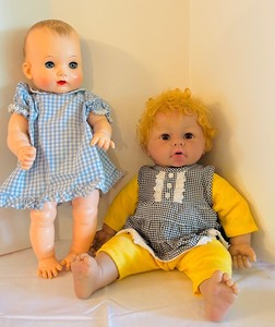 lot 550C image: DR - Set of 2 Vintage Baby Dolls - Vogue Dolls & Baby So Real by Effanbee