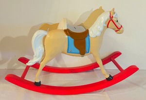 lot 630C image: LR - Bitty Baby Rocking Horse Toy 13 x 20 Inch